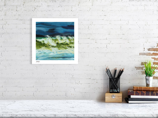 Costal storm seascape art print