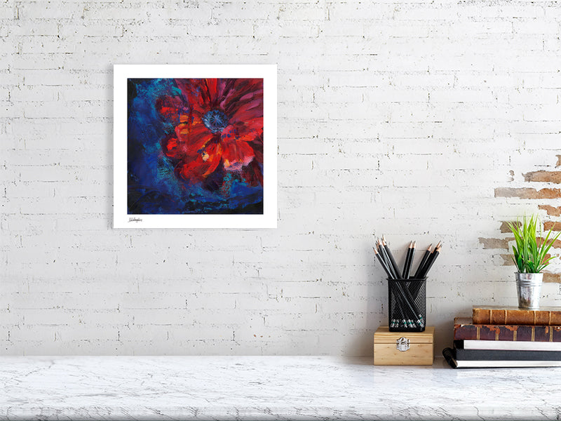 colourful fine art print of a poppy 