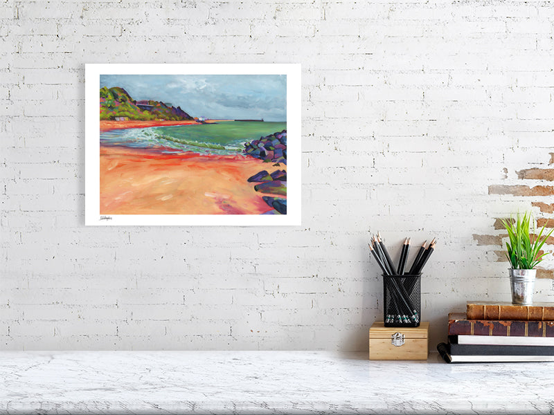 British coastline wall art print 