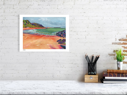 British coastline wall art print 